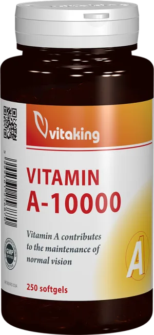 Vitamina A 10.000UI, 250 capsule gelatinoase, Vitaking