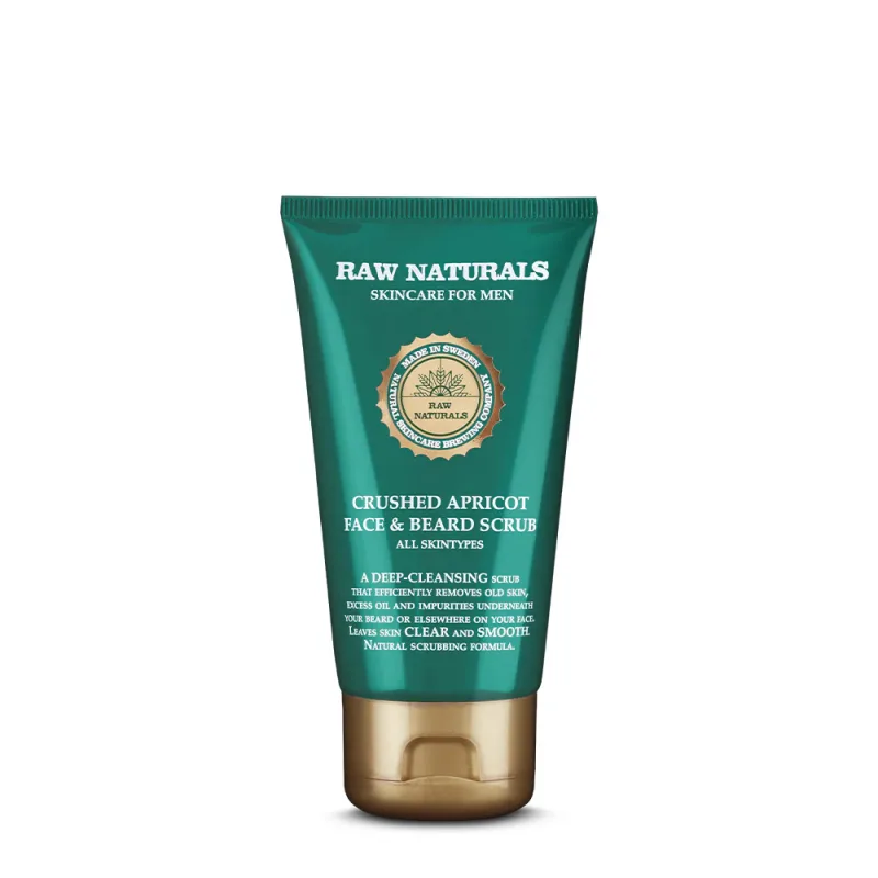 Scrub pentru fata si barba Crushed Apricot, 75 ml, Raw Naturals — preț și oferte