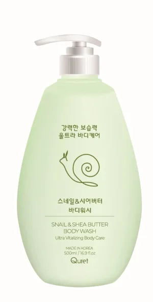 Gel de dus cu filtrat de secretie de melc si unt de shea, 500ml, Quret
