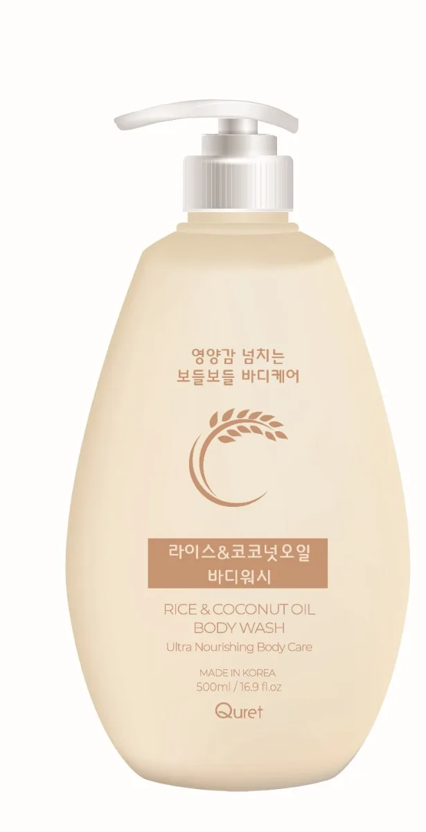 Gel de dus cu orez si ulei de cocos, 500ml, Quret — preț și oferte