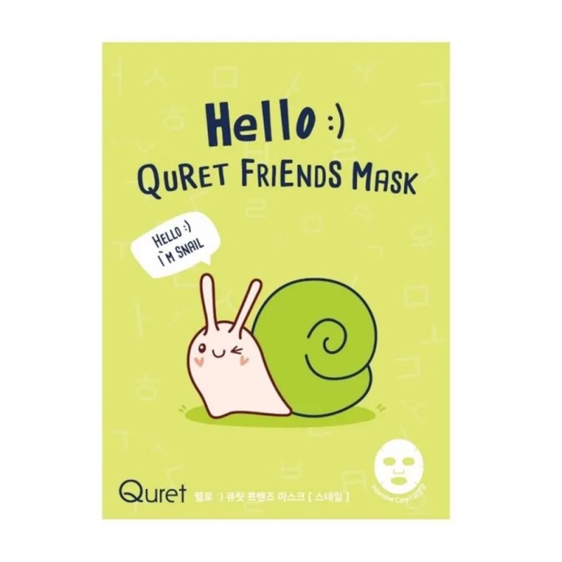 Masca fata cu mucus de melc Hello Friends, 25g, Quret — preț și oferte