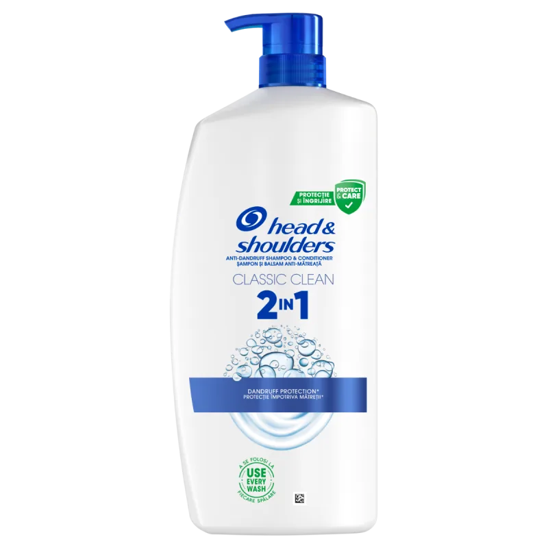 Sampon pentru par normal anti-matreata Classic Clean 2 in 1, 800ml, Head&Shoulders — preț și oferte