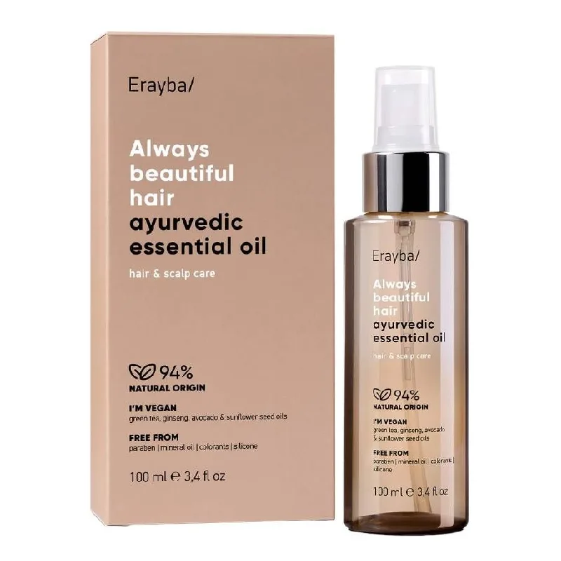 Ulei elixir pentru par uscat si deteriorat ABH Ayurvedic Essential Oil, 100ml, Erayba — preț și oferte