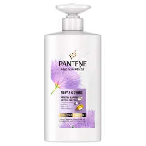 Sampon pentru par uscat tratat sau decolorat Silky & Glowing, 500ml, Pantene