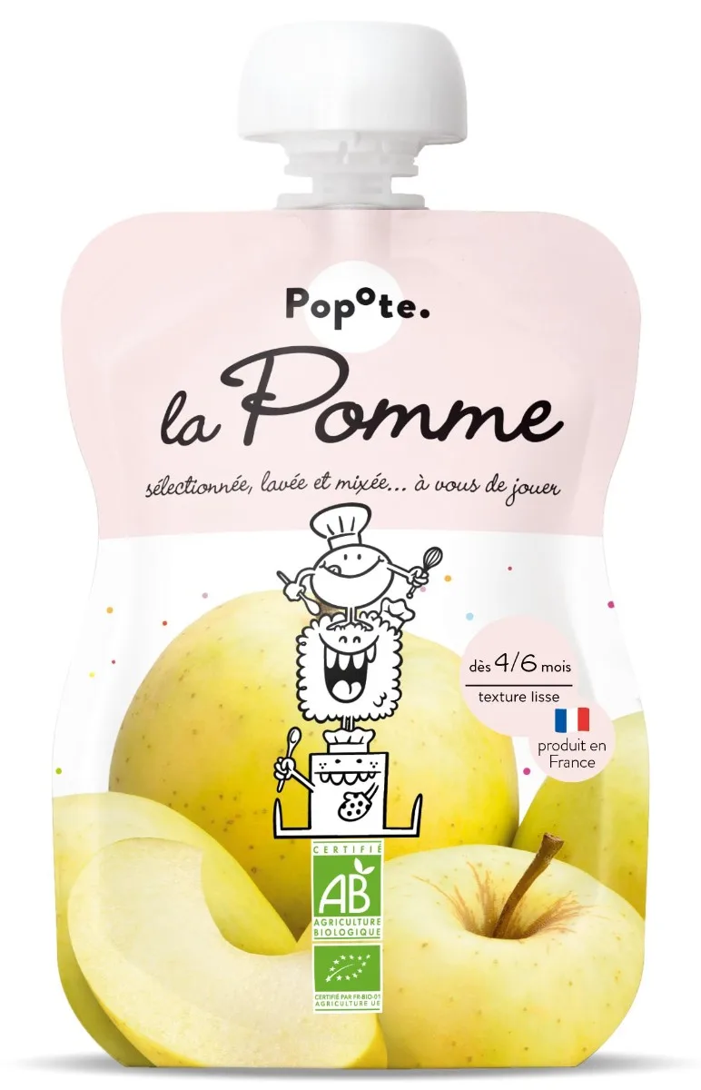 Piure de mere, 4-6 luni Bio, 120g, Popote — preț și oferte