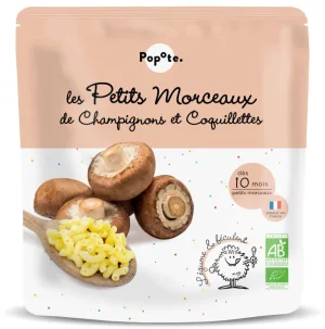 Mancare cu ciuperci si paste 10 luni+ Bio, 190g, Popote