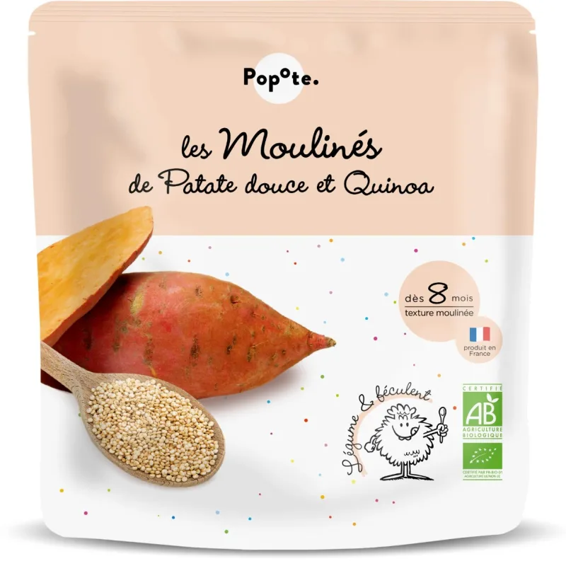 Mancare cu cartofi dulci si quinoa 8 luni+ Bio, 180g, Popote — preț și oferte
