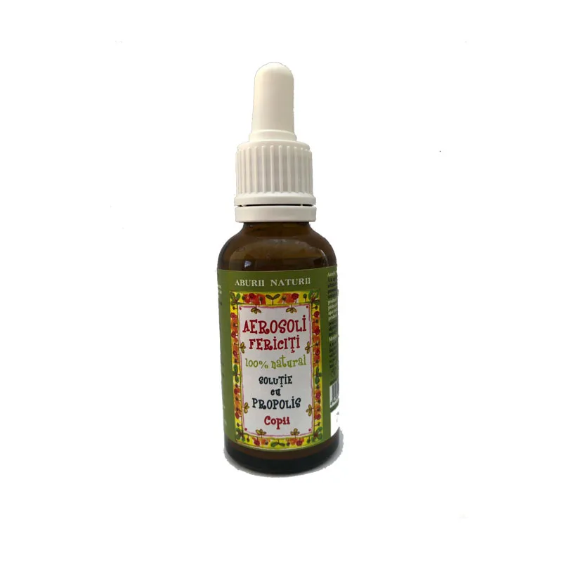 Solutie aerosoli cu propolis pentru copii Aerosoli Fericiti, 30ml, Prisaca Transilvania — preț și oferte