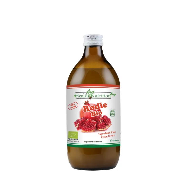 Suc de rodie 100% pur Bio, 500ml, Health Nutrition — preț și oferte
