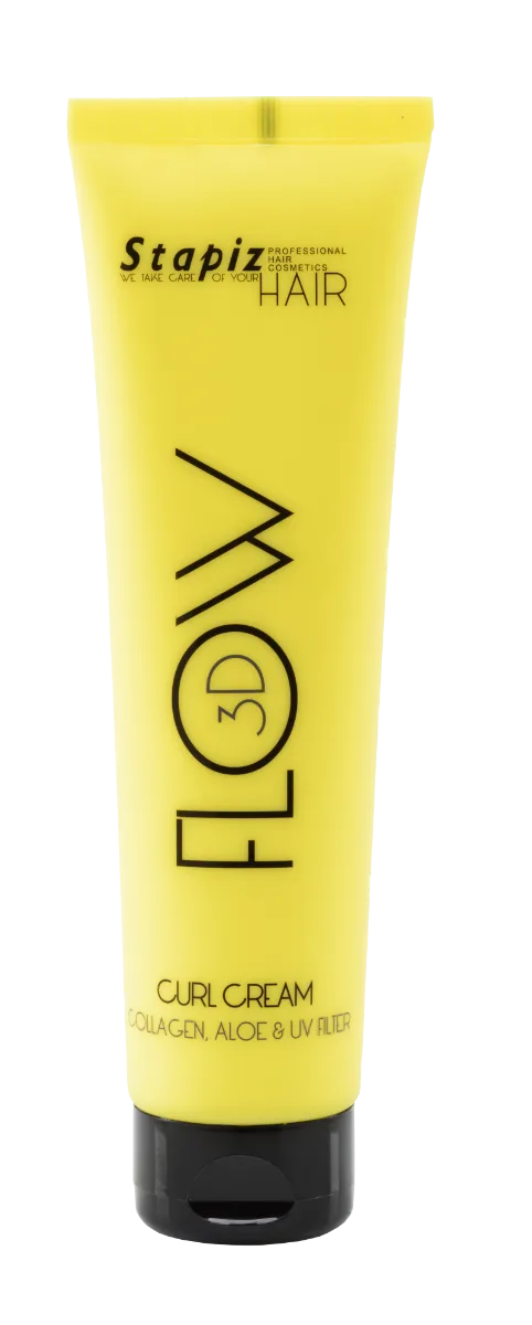 Crema pentru bucle cu ulei de avocado colagen si aloe Flow 3D, 150ml, Stapiz — preț și oferte