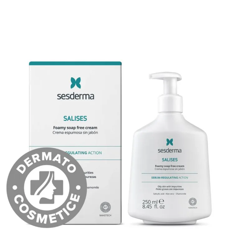 Crema pentru curatarea tenului acneic fara sapun Salises, 250ml, Sesderma — preț și oferte