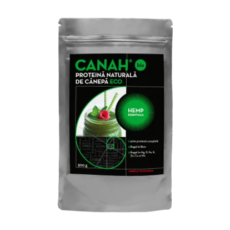 Pudra proteica de canepa ECO, 300g, Canah — preț și oferte