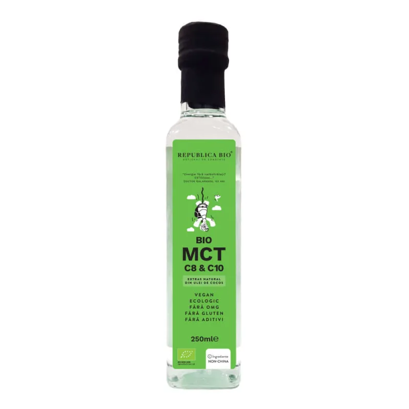 Ulei MCT BIO C8 & C10 din ulei de cocos fara gluten, 250ml, Republica Bio — preț și oferte