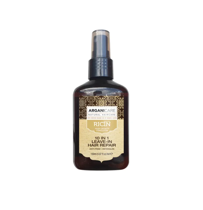 Spray reparator 10 in 1 fara clatire cu ulei de ricin, 150ml, Arganicare — preț și oferte