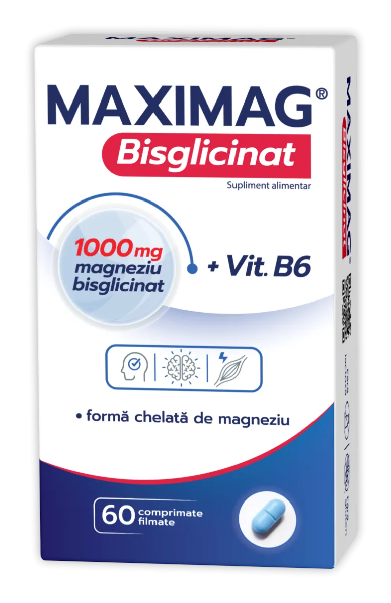 Maximag Bisglicinat, 60 comprimate filmate, Zdrovit — preț și oferte