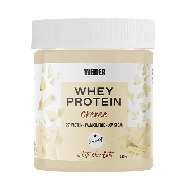 Crema proteica cu aroma de ciocolata alba Whey Protein White Spread, 250g, Weider — preț și oferte
