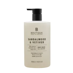 Gel de dus cu parfum de Lemn de Santal & Vetiver, 500ml, Boutique
