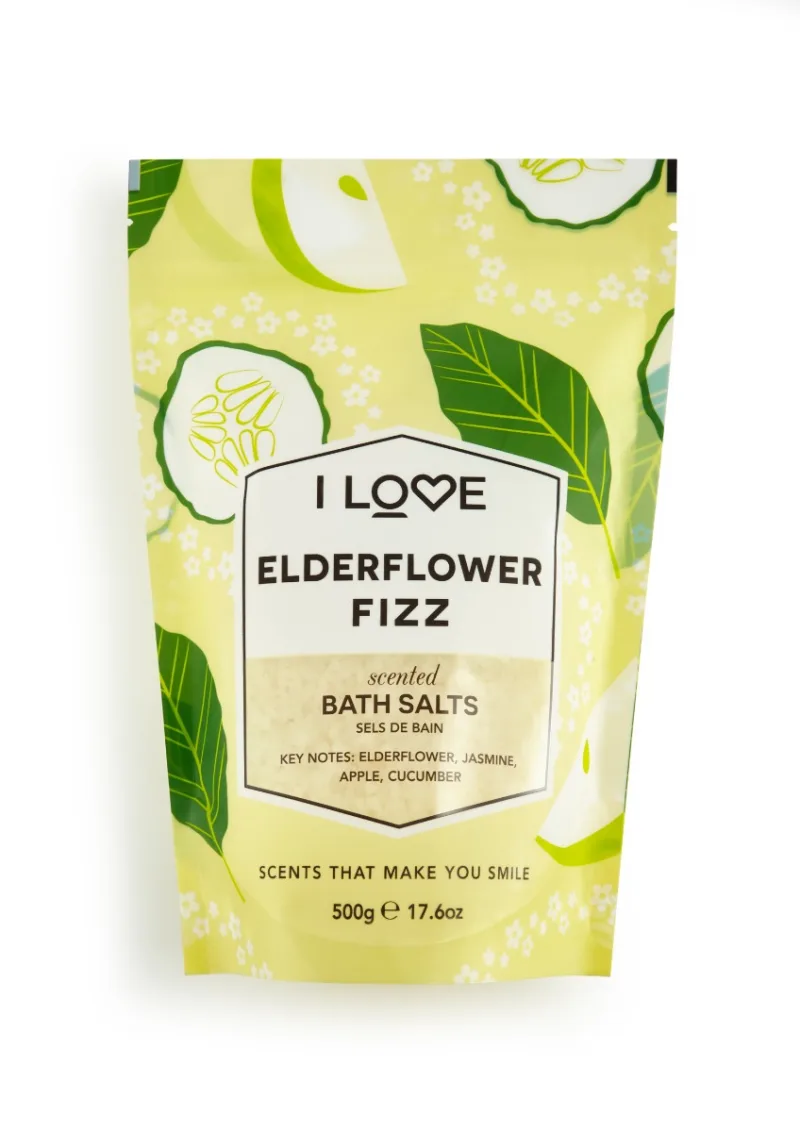 Sare de baie ElderFlower Fizz Signature, 500g, I Love Cosmetics — preț și oferte