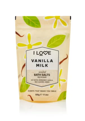 Sare de baie Vanilla Milk Signature, 500g, I Love Cosmetics
