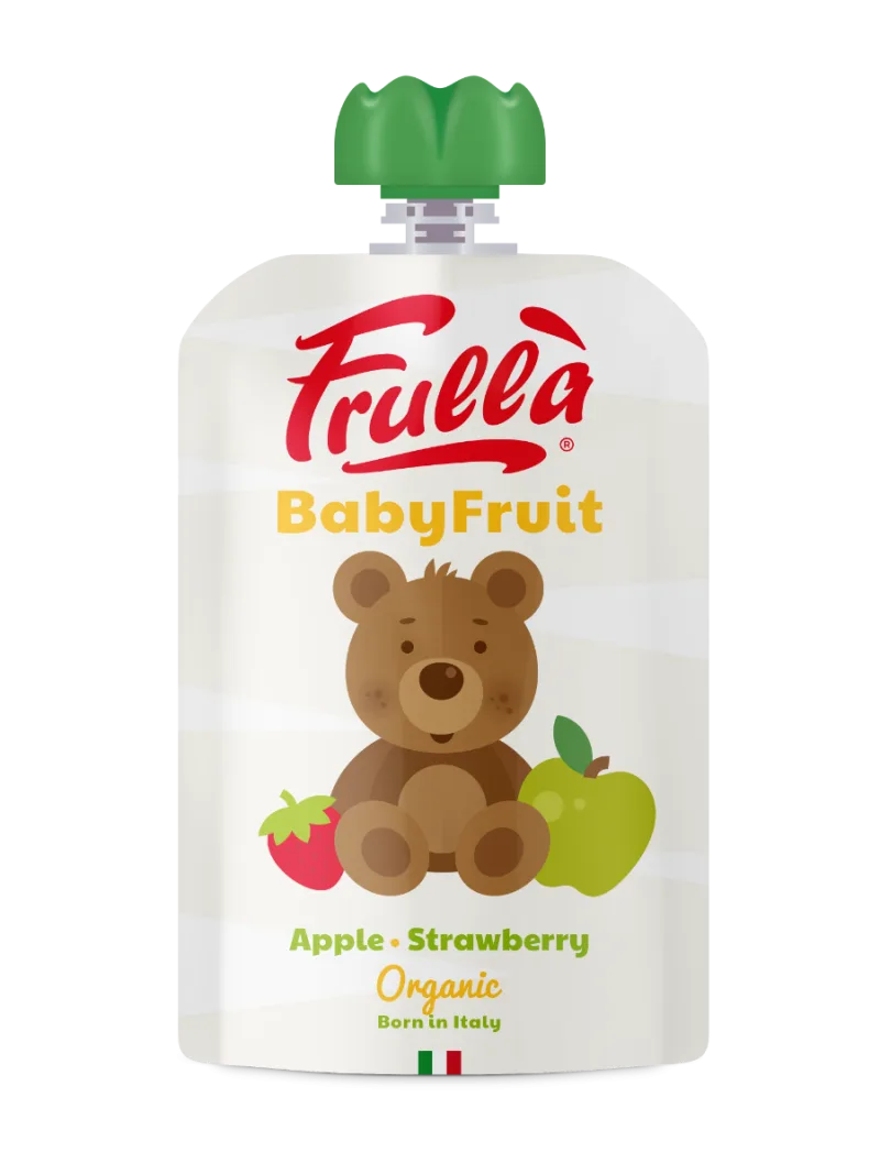 Piure pentru copii din mar si capsuni Baby Fruit Bio, 100g, Frulla — preț și oferte