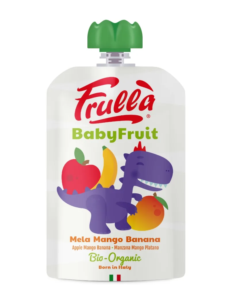 Piure pentru copii din mar mango si banana Baby Fruit Bio, 100g, Frulla — preț și oferte