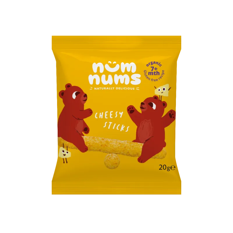 Sticksuri cu branza Bio, + 7 luni, 20g, Num Nums — preț și oferte