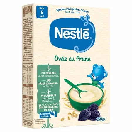 Cereale din ovaz cu prune Infant Cereals +6 luni, 250g, Nestle — preț și oferte