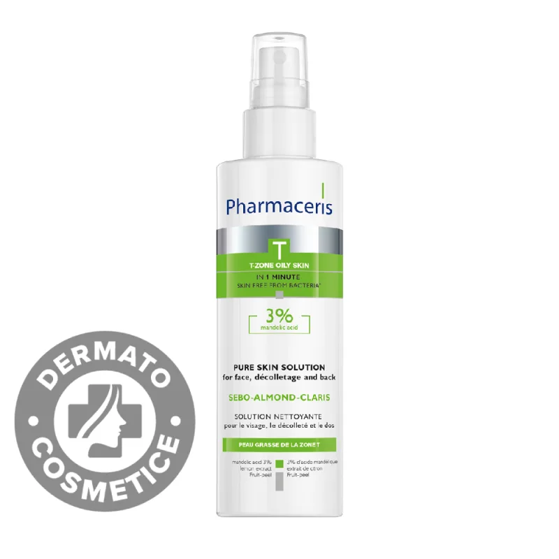 Solutie de curatare cu acid mandelic 3% Sebo-Almond-Claris T, 190ml, Pharmaceris — preț și oferte