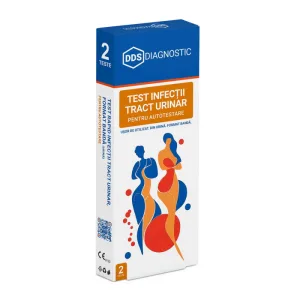 Test rapid infectii tract urinar format banda (urina) Autotestare, 2 bucati, DDS Diagnostic