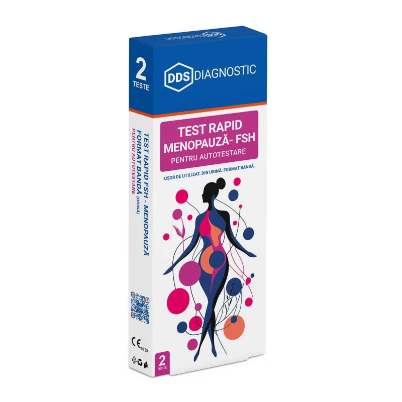 Test Rapid FSH Menopauza format banda (urina) Autotestare, 2 bucati, DDS Diagnostic — preț și oferte