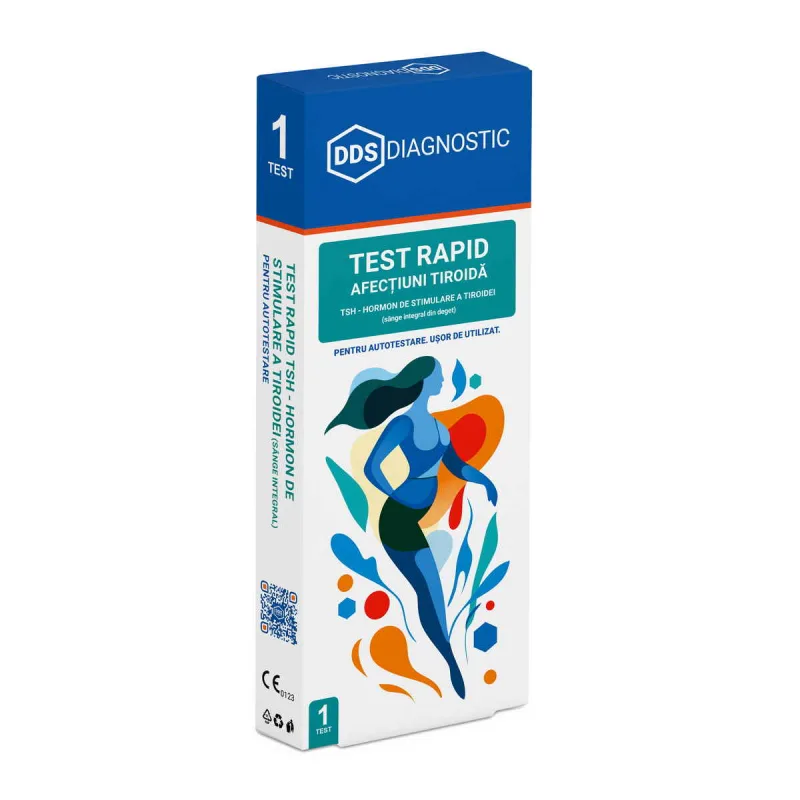 Test Rapid TSH Hormon de stimulare a tiroidei (sange integral) Autotestare, 1 bucata, DDS Diagnostic — preț și oferte