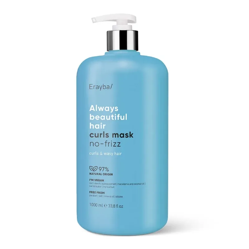 Masca pentru par cret ABH Curls No-frizz, 1000ml, Erayba — preț și oferte
