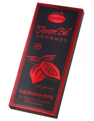 Ciocolata neagra 99% cacao, 80g, Liebhart’s Amore Bio