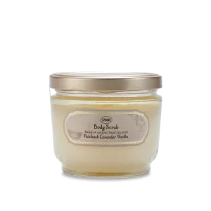Exfoliant pentru corp Patchouli Lavander Vanilla, 600g, Sabon