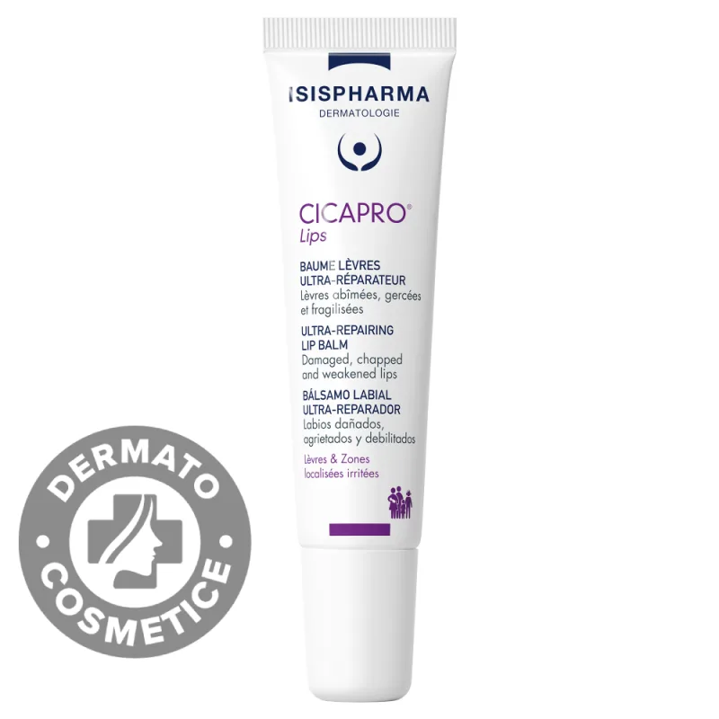 Balsam reparator intensiv pentru buze Cicapro Lips, 15ml, Isis Pharma — preț și oferte