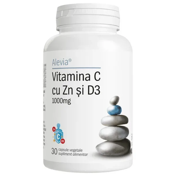 Vitamina C cu Zn si D3 1000mg, 30 capsule, Alevia — preț și oferte