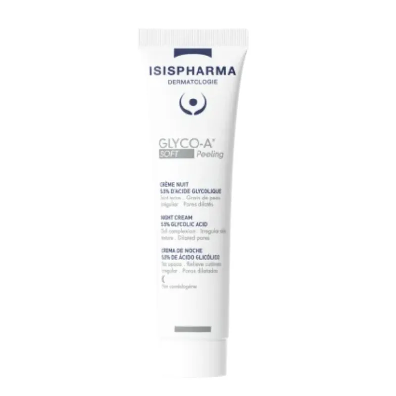 Crema de noapte cu acid glicolic 5.5% Glyco-A Soft Peeling, 30 ml, IsisPharma — preț și oferte