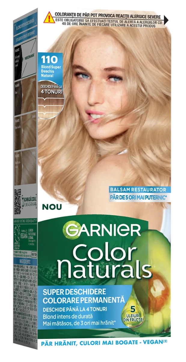 Vopsea de par permanenta Color Naturals  110 Blond Super Deschis Natural, 112ml, Garnier — preț și oferte