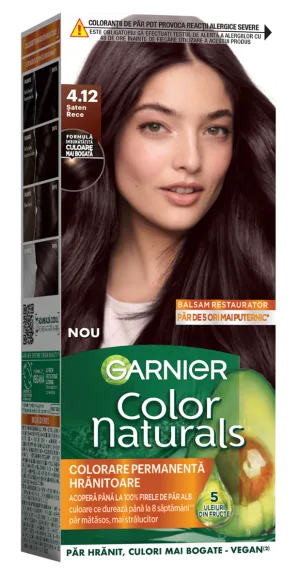 Vopsea de par permanenta Color Naturals 4.12 Saten Rece, 112ml, Garnier