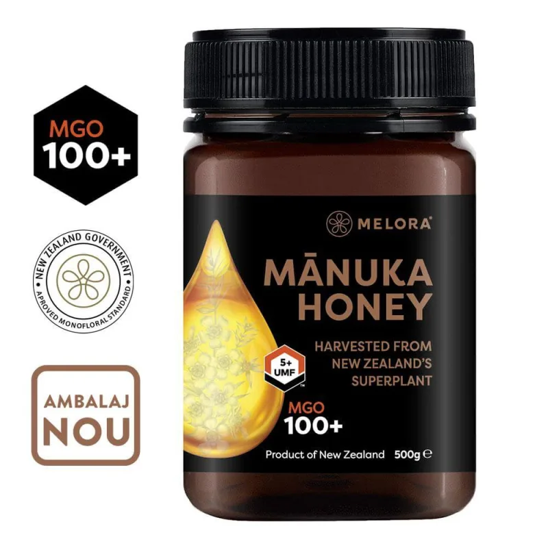 Miere de Manuka MGO 100+ UMF 5+ naturala din Noua Zeelanda, 500g, Melora — preț și oferte