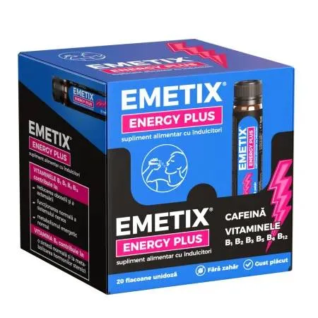Emetix Energy Plus 25ml, 20 flacoane, Fiterman — preț și oferte