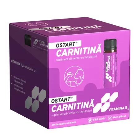 Ostart Carnitina metabolism energetic 25ml, 20 flacoane, Fiterman — preț și oferte