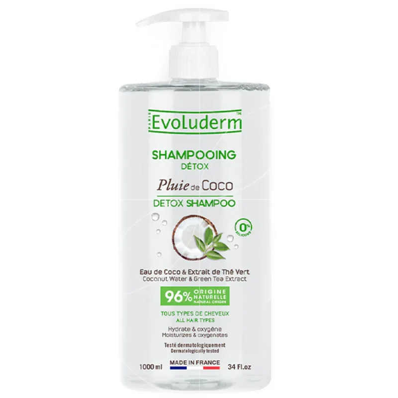 Sampon detoxifiant Pluie De Coco, 1000ml, Evoluderm — preț și oferte