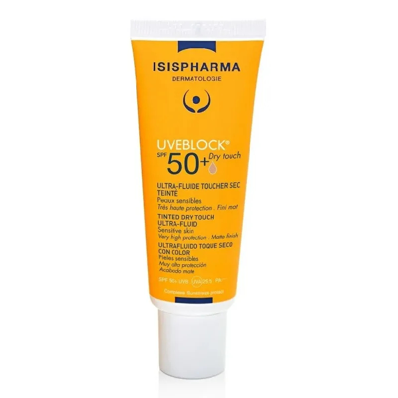 Fluid nuantator cu protectie solara Dry Touch Medium Tinted SPF50+ UVEBLOCK, 40ml, IsisPharma — preț și oferte