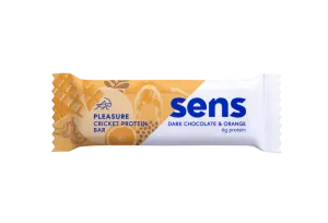 Baton proteic cu aroma de ciocolata neagra si portocala Pleasure, 40g, Sens