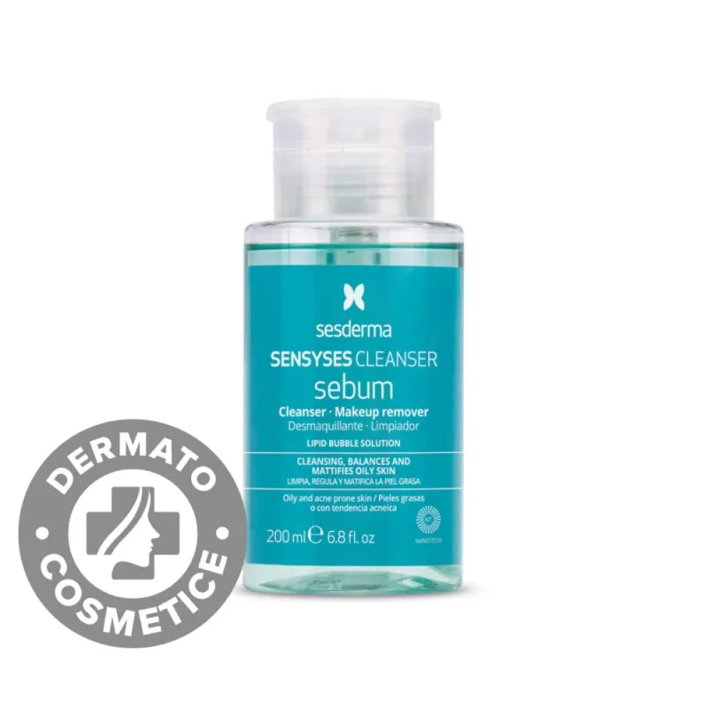 Lotiune demachianta pentru ten gras cu tendinta acneica Sensyses, 200ml, Sesderma — preț și oferte