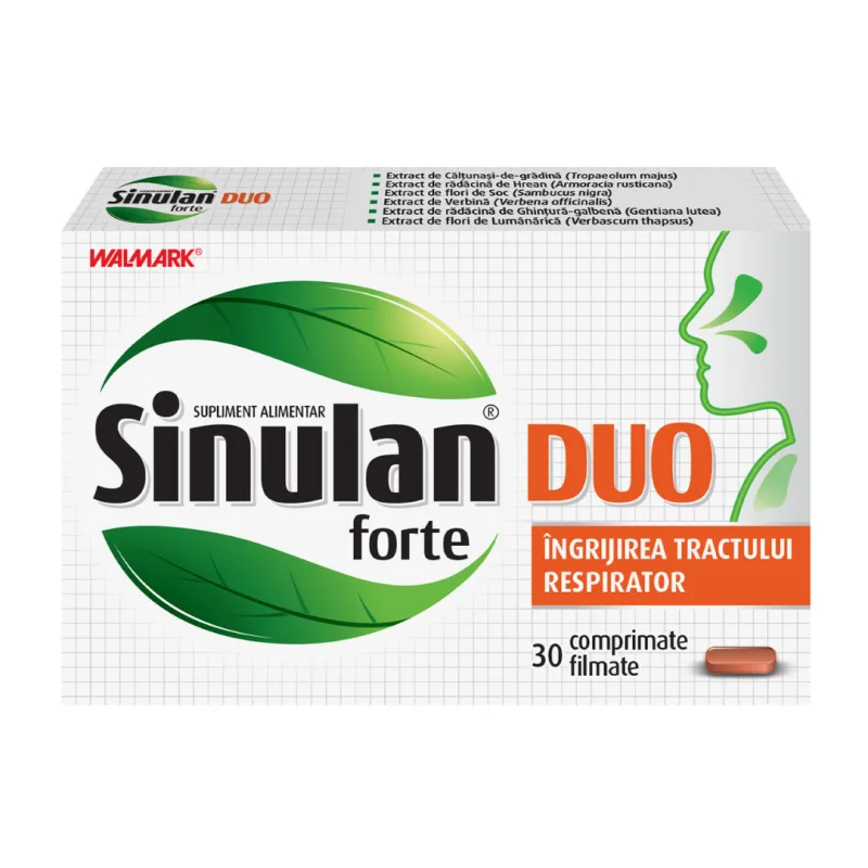 Sinulan Duo Forte, 30 tablete, Walmark — preț și oferte