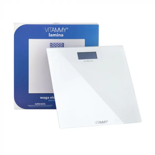 Cantar corporal electronic Lamina, alb, pentru copii si adulti, Vitammy — preț și oferte