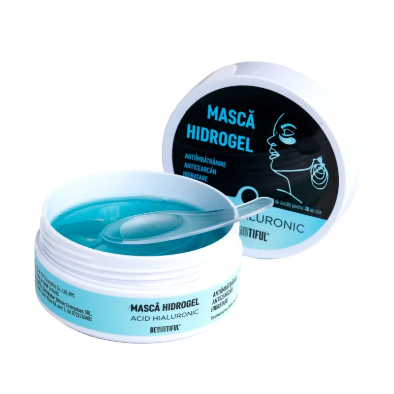 Masca pentru ochi hydrogel cu acid hialuronic, 60 bucati, Beyoutiful — preț și oferte
