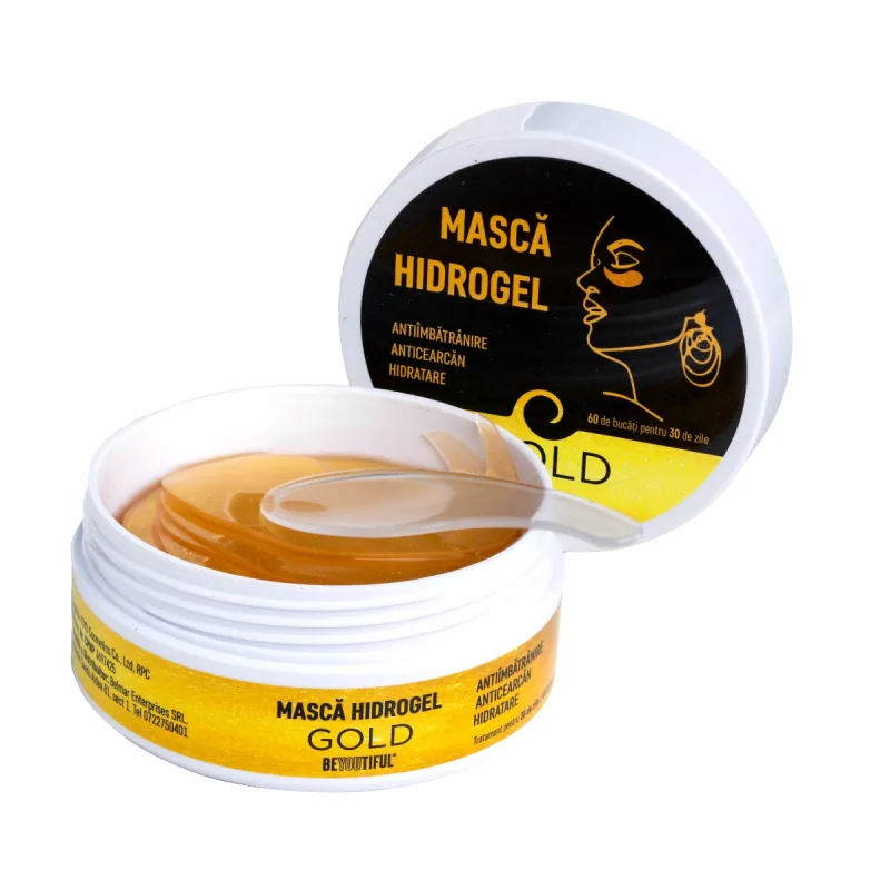 Masca pentru ochi hydrogel gold, 60 bucati, Beyoutiful — preț și oferte